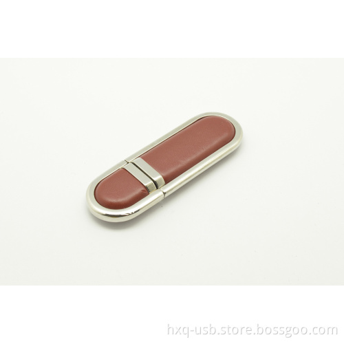 USB Flash Drive with Leather Material